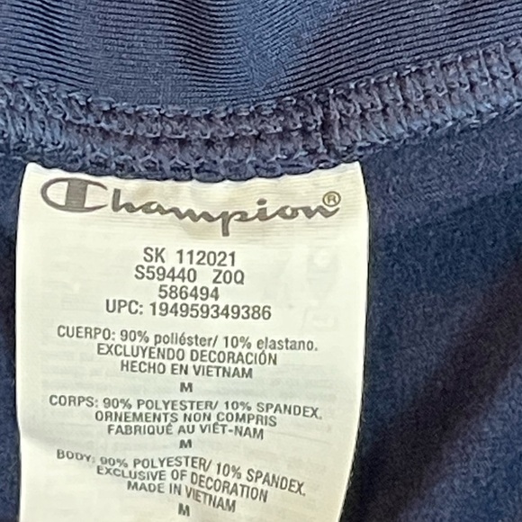 NWT Navy Champion Hoodie, Men’s Medium, Moisture Wicking, Fleece Lining - Picture 4 of 5